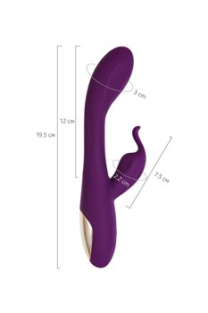 Фиолетовый вибратор-кролик G-Spotter - 19,5 см.