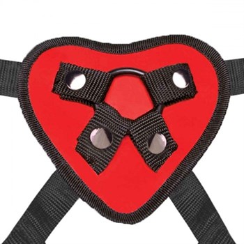 Красный поясной фаллоимитатор Red Heart Strap on Harness   5in Dildo Set - 12,25 см.