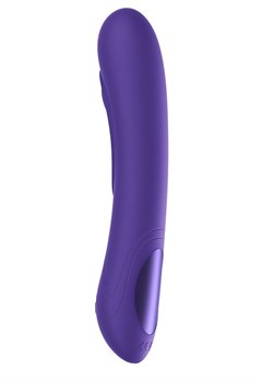 Фиолетовый интерактивный вибратор Pearl3 - 20 см.