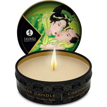 Массажная свеча Exotic Green Tea с ароматом зелёного чая - 30 мл. Shunga 4611