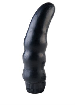 Чёрный анальный вибромассажер с расширением Curve - 15,7 см.