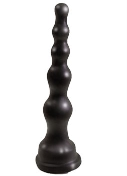 Чёрная анальная ёлочка с ограничительным основанием - 17,5 см. LOVETOY (А-Полимер) 422400