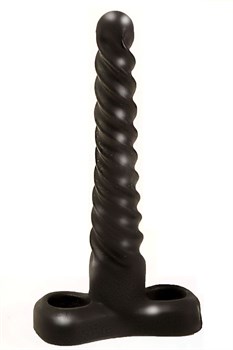Закрученный спиралью плаг чёрного цвета - 15 см. LOVETOY (А-Полимер) 425300