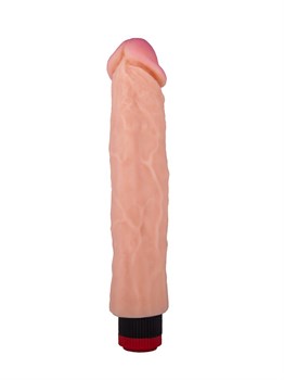 Вибратор-реалистик с розовой головкой - 26,2 см.
