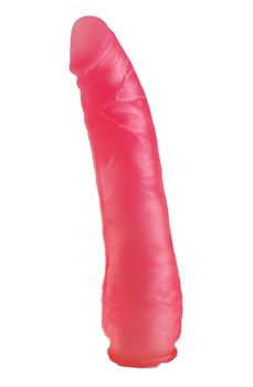 Реалистичная насадка Harness розового цвета - 20 см.