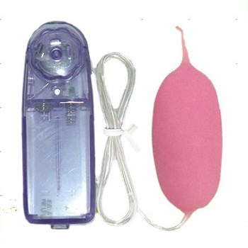 Розовое виброяйцо с проводным пультом управления Eleanora