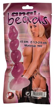 Фиолетовый анальный стимулятор-ёлочка Anal Beads - 13 см. - фото 21195