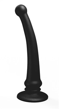 Чёрный анальный стимулятор Rapier Plug - 15 см.