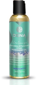 Массажное масло с феромонами DONA Naughty Sinful Spring - 125 мл. 39395