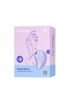Сиреневый вакуум-волновой стимулятор клитора Satisfyer Pearl Diver