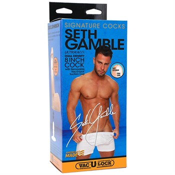 Телесный фаллоимитатор-реалистик Signature Cocks Seth Gamble со съемной присоской - 20,3 см.