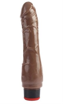 Коричневый вибратор-реалистик 8.1 Vibrating Dildo - 20 см. 330331