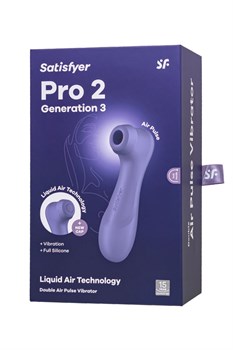 Сиреневый вакуумный стимулятор клитора Satisfyer Pro 2 Generation 3