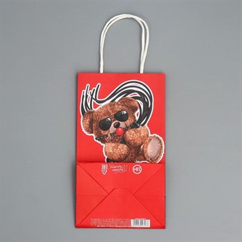 Подарочный крафтовый пакет «Только тебе» - 12×21×9 см.