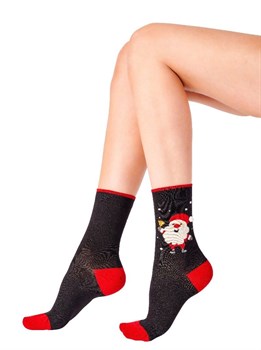 Новогодние хлопковые носки с веселым Сантой Christmas Socks 350698