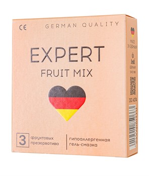 Ароматизированные презервативы EXPERT Fruit Mix - 3 шт. 352226