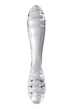 Прозрачный двусторонний стеклянный фаллоимитатор Dazzling Crystal 1 - 18,5 см.