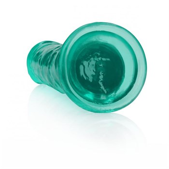 Зеленый фаллоимитатор Crystal Clear на присоске - 25 см.
