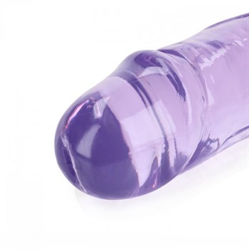 Двусторонний фиолетовый фаллоимитатор - 45 см.