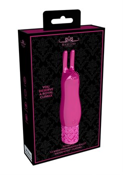 Розовая перезаряжаемая вибпоруля Elegance - 11,8 см.