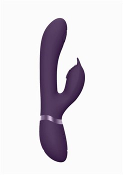 Фиолетовый вибромассажер-кролик Aimi - 22,3 см.