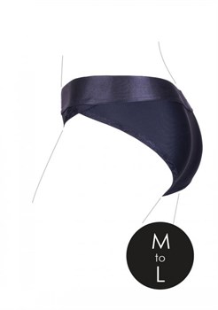 Черные трусики для страпона с вибропулей - размер M-L