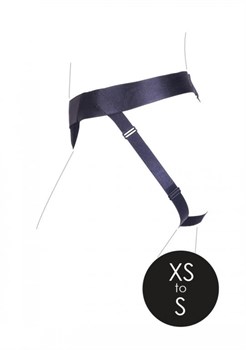 Черные трусики-джоки для страпона с вибропулей - размер XS-S
