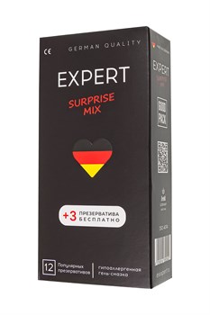 Презервативы EXPERT Surprise Mix - 12 шт.(+3 в подарок) 356881