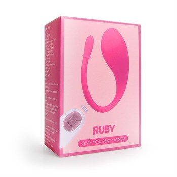 Ярко-розовый гладкий вагинальный виброшарик Ruby