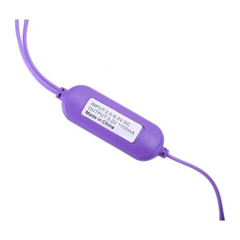 Фиолетовые гладкие виброяйца, работающие от USB