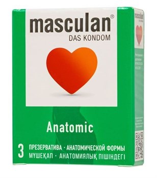Презервативы анатомической формы Masculan Anatomic - 3 шт.
