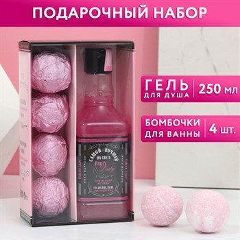 Подарочный набор Party Lady: гель для душа и 4 бомбочки для ванны 366080