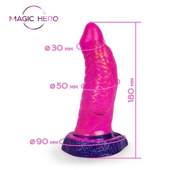 Розовый фантазийный фаллоимитатор - 17,5 см.