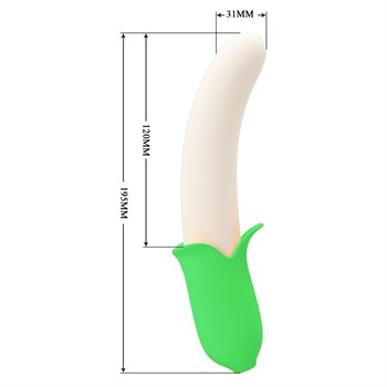 Силиконовый вибратор Banana Knight - 19,5 см.