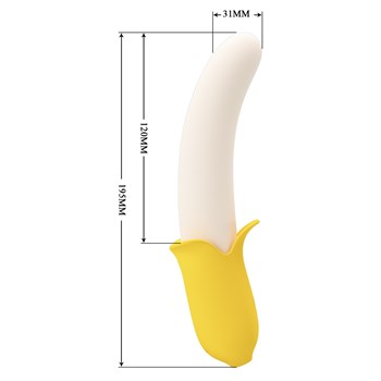 Силиконовый вибратор Banana Geek - 19,5 см.