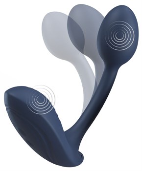 Темно-синий вибростимулятор в трусики RC Bendable Panty Vibrator