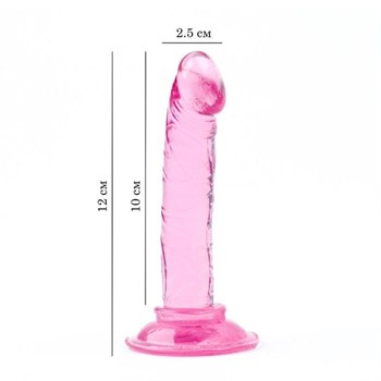 Розовый анальный фаллоимитатор на присоске - 12 см.