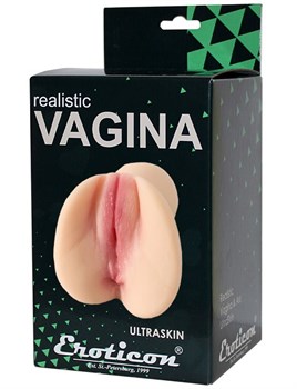 Телесный реалистичный мастурбатор-вагина и анус 3D