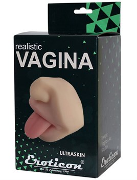 Телесный двусторонний мастурбатор - вагина и рот