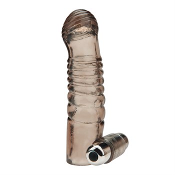 Дымчатая насадка на пенис с вибрацией  Vibrating Penis Enhancing Sleeve Extension - 13,3 см. 371185