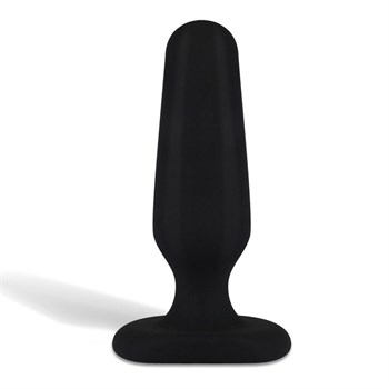 Черный анальный плаг из силикона Seamless Silicone Butt Plug - 7,5 см. 372045