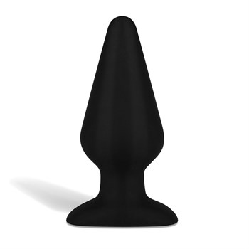 Черный плаг из силикона Seamless Silicone Butt Plug - 15 см. 372047