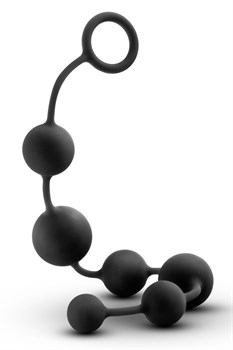 Черная анальная цепочка Black Anal Beads - 40,6 см. 373502