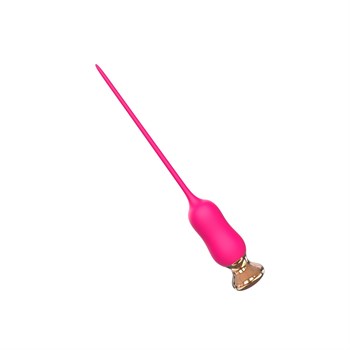 Розовый тонкий стимулятор Nipple Vibrator - 23 см.