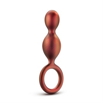 Коричневый анальный стимулятор Duo Loop Copper Anal Plug - 13,3 см. 376371