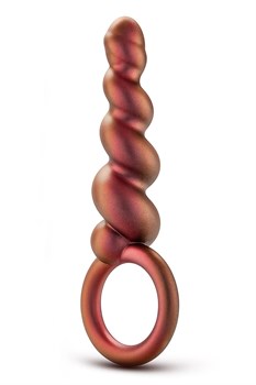 Коричневый анальный стимулятор Spiral Loop Copper Anal Plug - 13,3 см. 376372