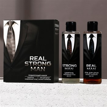 Подарочный набор Real Strong Man: гель для душа и шампунь для волос с ароматом парфюма 377312