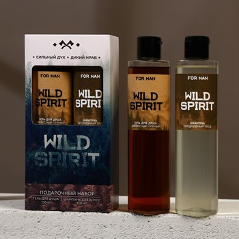 Подарочный набор Wild Spirit: гель для душа и шампунь для волос с древесным ароматом 377345