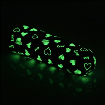 Мини-вибратор Rechargeable Glow-in-the-dark Heart Massager - 8,5 см.