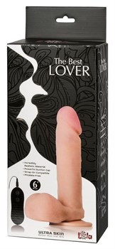 Реалистичный вибратор The Best Lover 6  с присоской - 20 см.